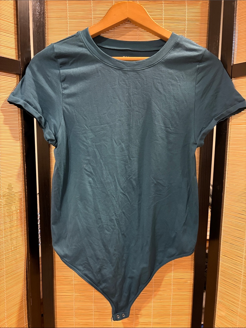 wild fable Teal Crewneck Short-Sleeve Bodysuit